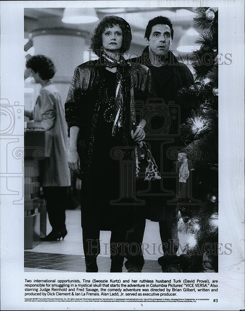 1987 Press Photo &quot;Vice Versa&quot; Swoozie Kurtz &amp; David Proval- Historic Images