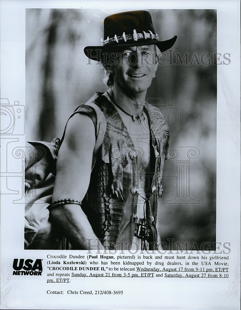 1988 Press Photo &quot;Crocodile Dundee II&quot; Paul Hogan- Historic Images