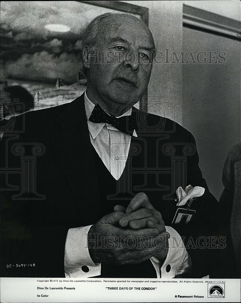 1975 Press Photo John Houseman Stars In "Three Days Of The Condor"- Historic Images