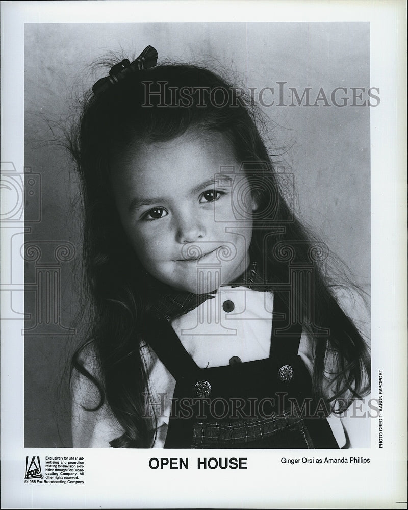 1988 Press Photo Ginger Orsi Child Actress Open House Television Sitco ...