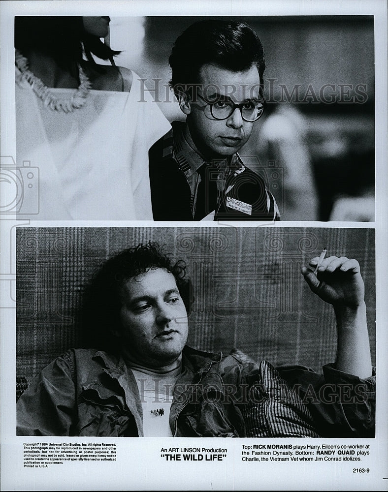 1984 Press Photo Rick Moranis and Randy Quaid in &quot;The Wild Life&quot;- Historic Images