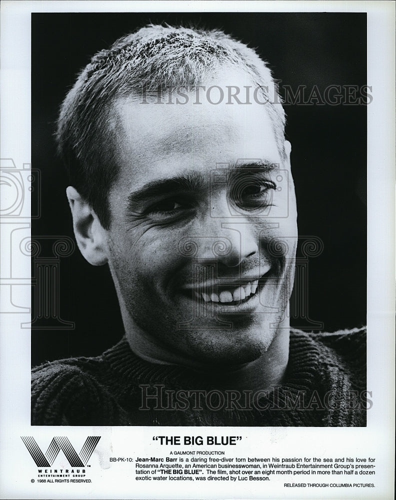 1988 Press Photo The Big Blue Jean Marc Barr Stars Historic Images 1988-press-photo-the-big-blue-jean-marc-barr-stars-historic-images