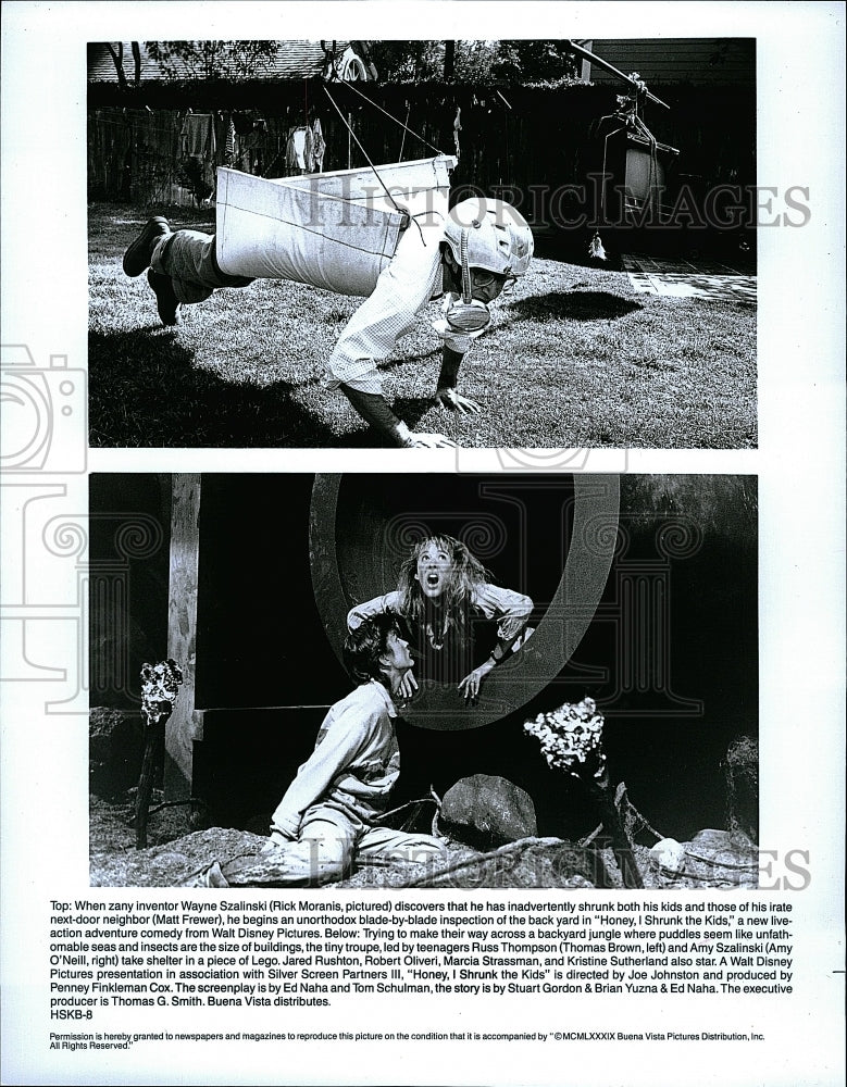 1989 Press Photo Actor Rick Moranis in "Honey, I Shrunk the Kids"- Historic Images