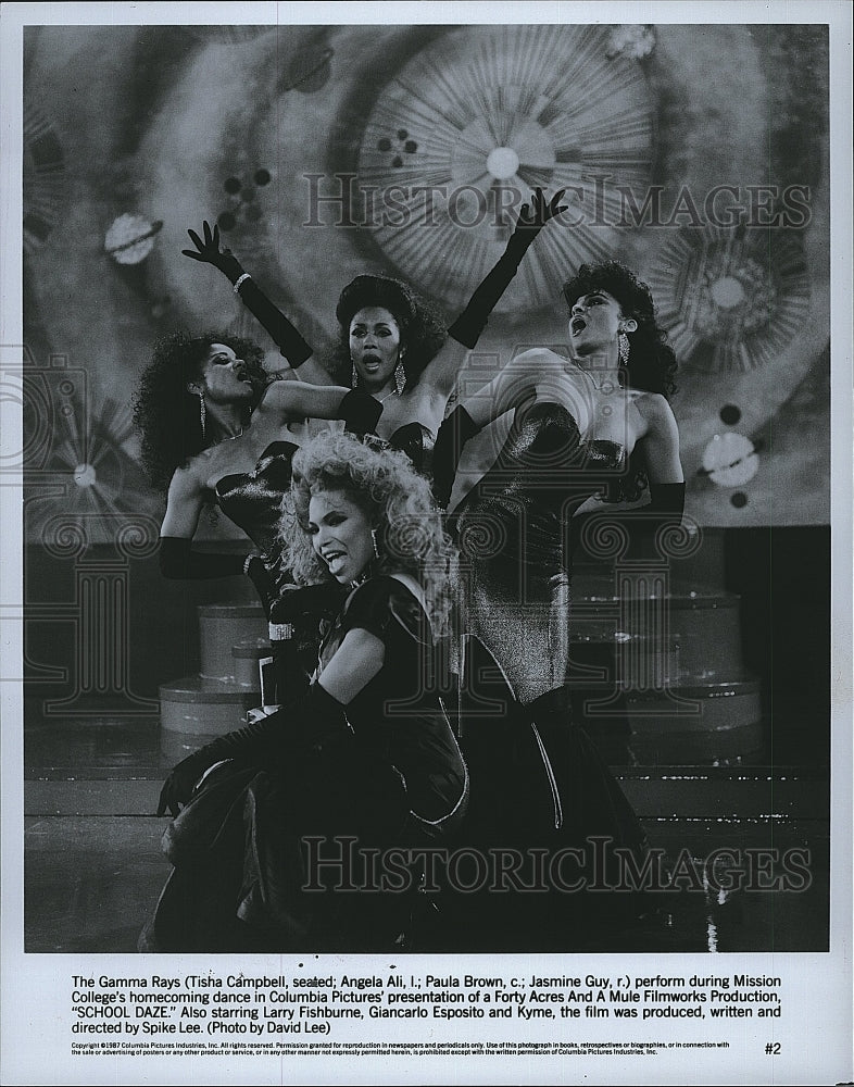 1987 Press Photo Tisha Campbell, Angela Ali, Paula Brown, J. Guy &quot;School Daze&quot;- Historic Images