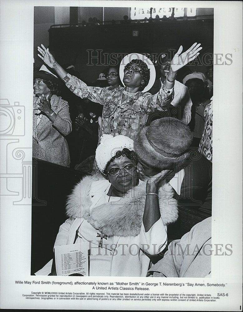 1983 Press Photo Wille May Ford Smith stars in &quot;Say Amen, Somebody&quot;- Historic Images