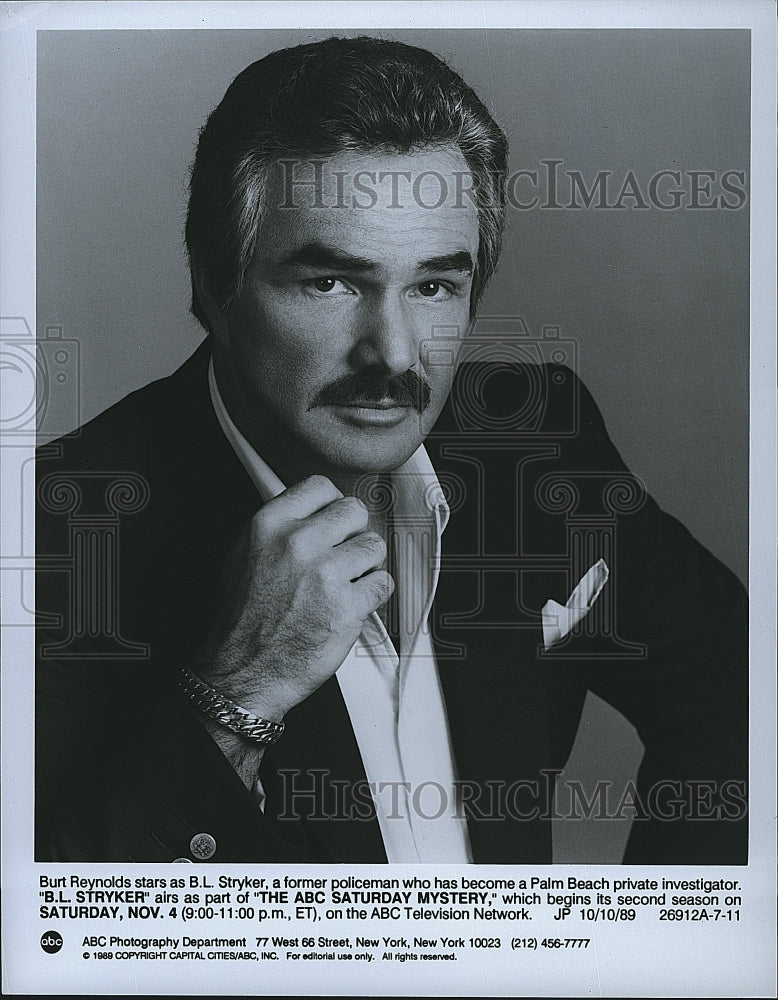 1989 Press Photo Burt Reynolds in &quot;B.L. Stryker&quot;- Historic Images