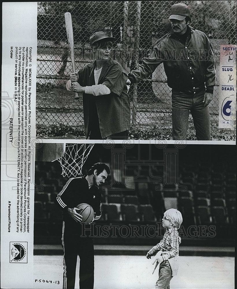 1981 Press Photo Actor Burt Reynolds &amp; Beverly D&#39;Angelo In &quot;Paternity&quot;- Historic Images