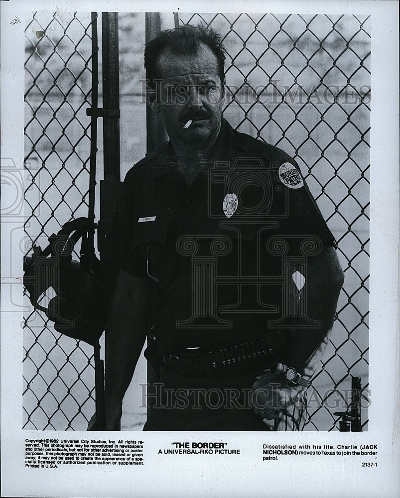 1982 Press Photo Jack Nicholson in &quot;The Border&quot;- Historic Images