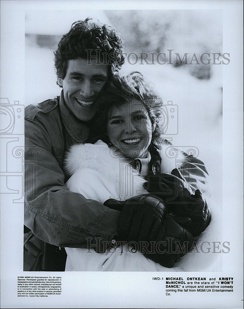 1984 Press Photo Actor Michael Ontkean &amp; Kristy McNichol in &quot;I Won&#39;t Dance&quot;- Historic Images