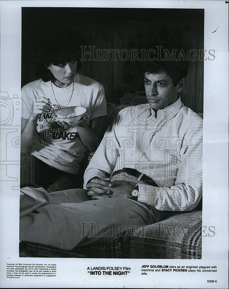 1984 Press Photo &quot;Into The Night&quot; Jeff Goldblum &amp; Stacy Pickren- Historic Images