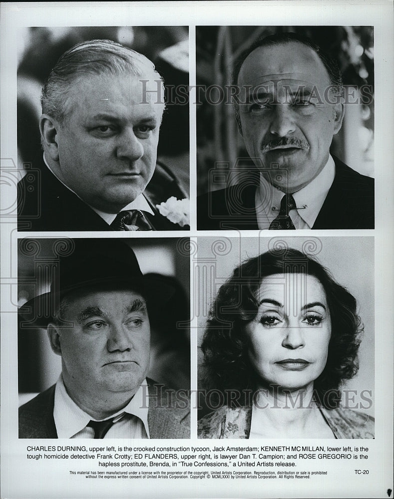 1981 Press Photo Charles Durning and Kenneth McMillan in &quot;True Confessions&quot;- Historic Images