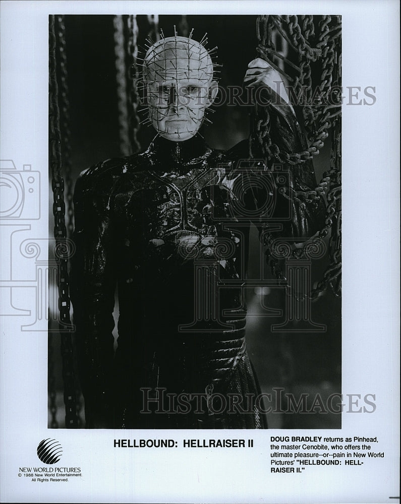 1988 Press Photo Hellbound:Hellraise II&quot;  starring Doug Bradley- Historic Images