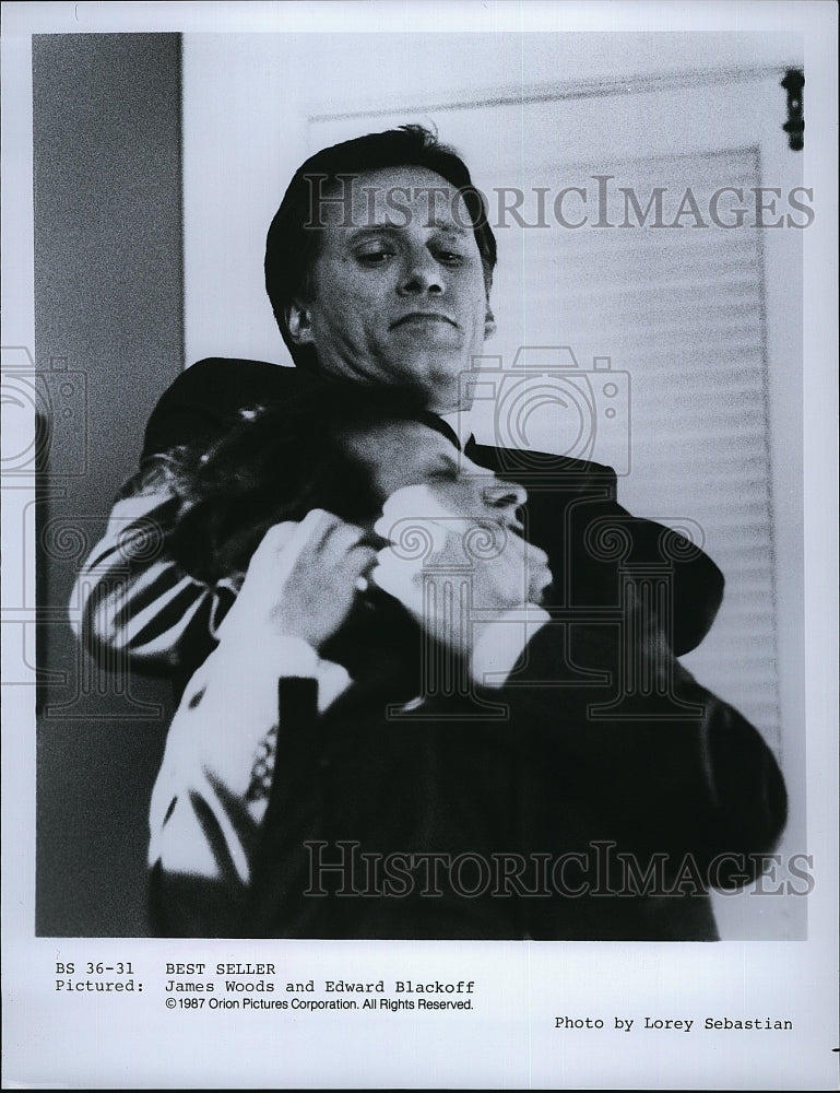 1987 Press Photo James Woods Actor Edward Blackoff Best Seller Film Movie- Historic Images