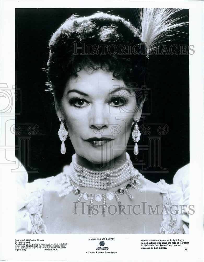 1988 Press Photo Glenda Jackson as Lady Alice &quot;Salome&#39;s Last Dance&quot;- Historic Images