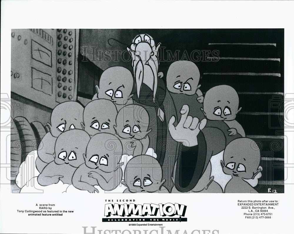 1989 Press Photo Scene from &quot;Rarg&quot; - in Second Animation Celebration Movie- Historic Images