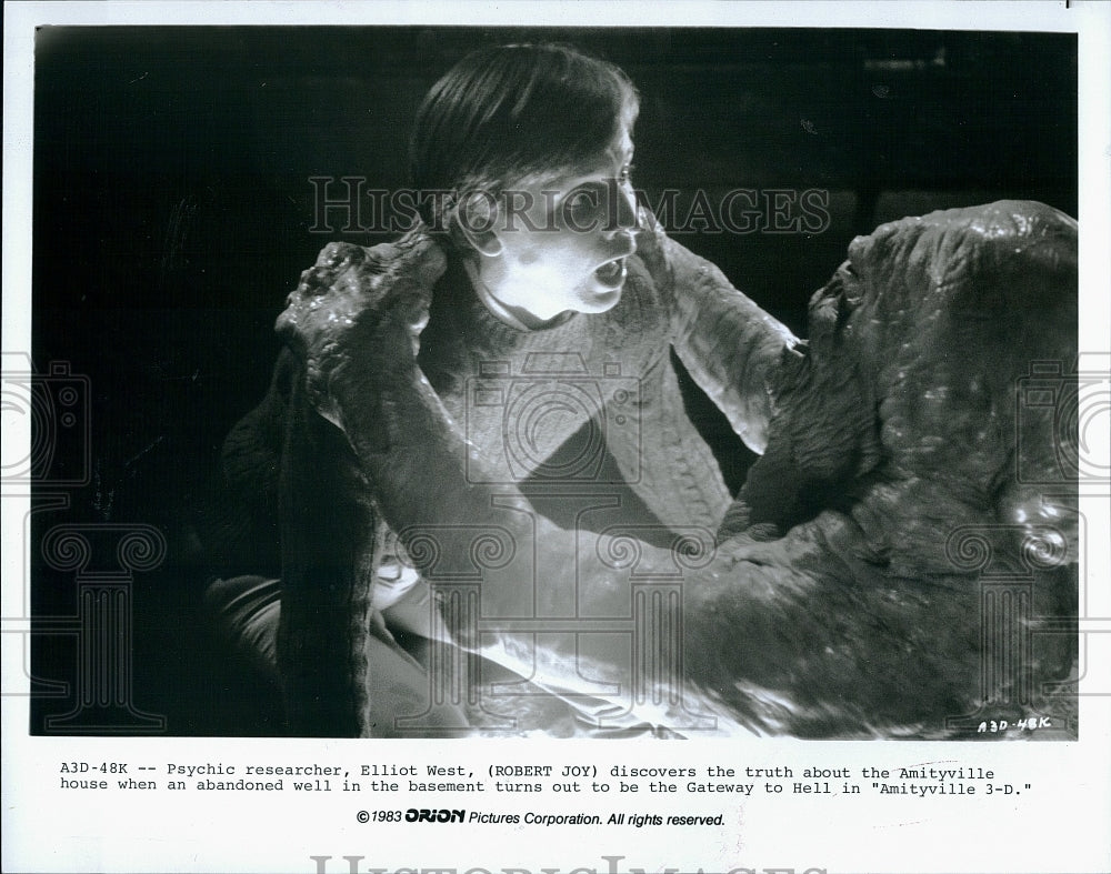 1983 Press Photo &quot;Amityville 3-D&quot; Robert Joy stars- Historic Images