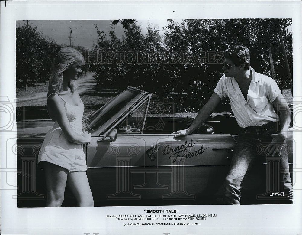 1985 Press Photo Treat Williams and Laura Dern in &quot;Smooth Talk&quot;- Historic Images