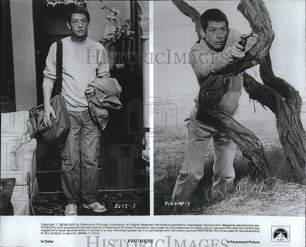 1981 Press Photo John Hurt Actor Scenes From Partners Comedy Movie Film- Historic Images