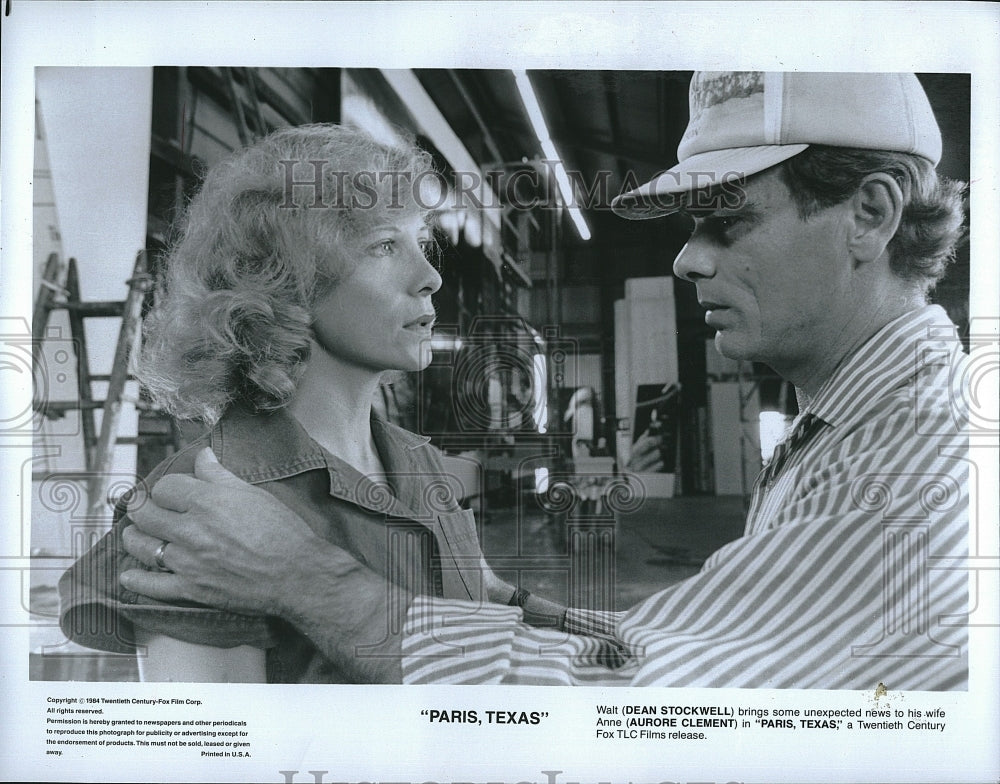 1984 Press Photo Dean Stockwell, Aurore Clement &quot;Paris, Texas&quot;- Historic Images