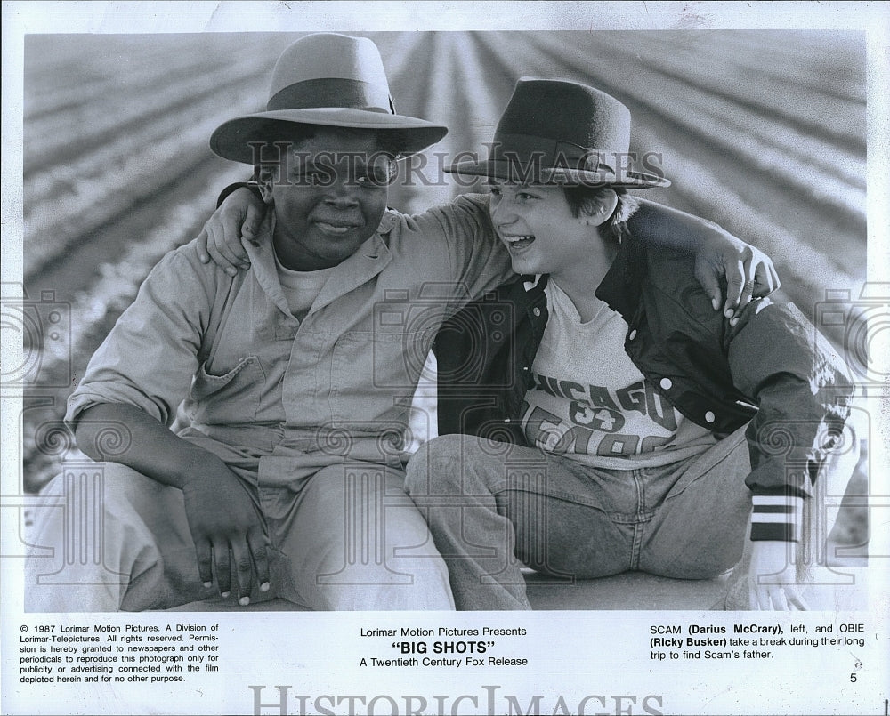 1987 Press Photo Darius McCrary, Ricky Busker &quot;Big Shots&quot;- Historic Images