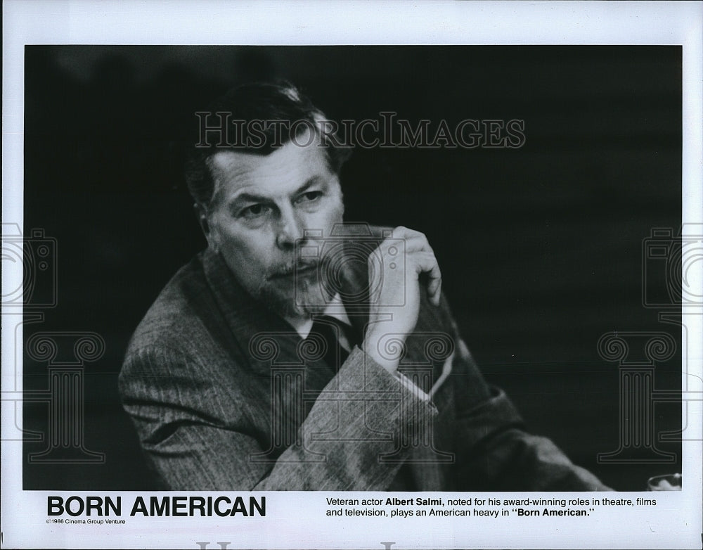 1986 Press Photo Albert Sami American Actor Born American Action Movie Film- Historic Images