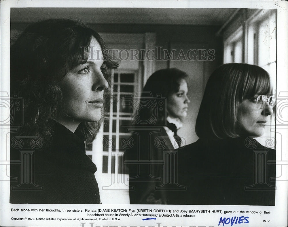 1978 Press Photo Diane Keaton Kristin Griffith Marybeth Hurt Interiors- Historic Images