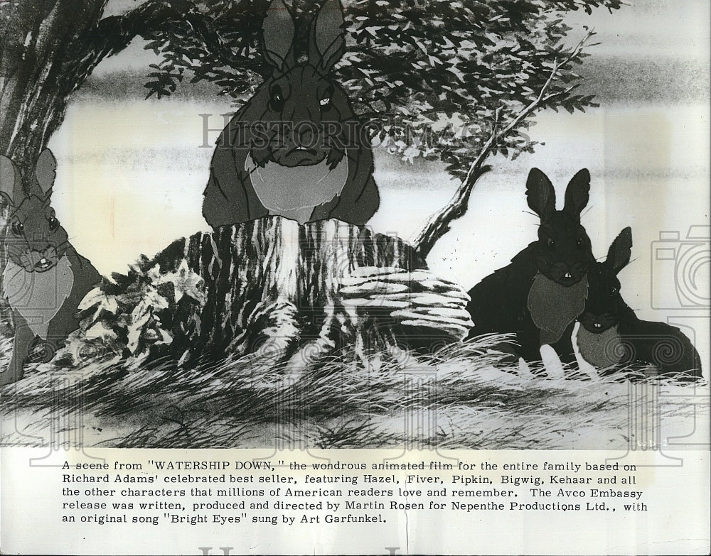 1978 Press Photo Scene From Animated Film &quot;Watership Down&quot;- Historic Images