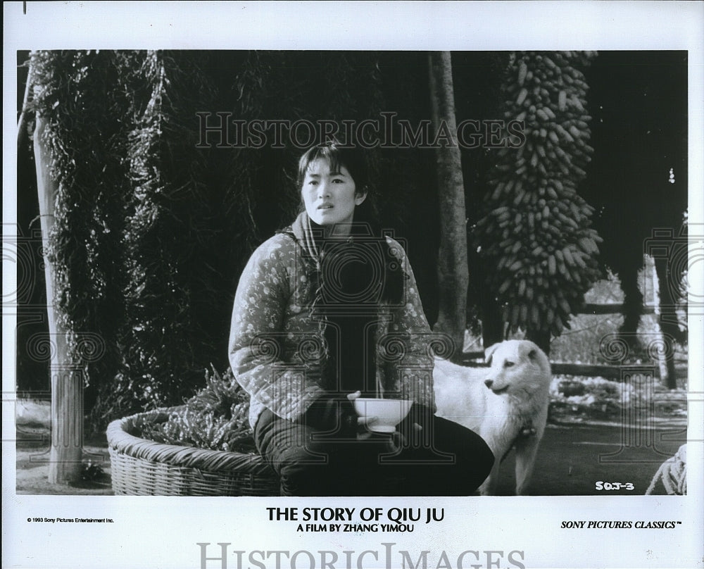 1993 Press Photo The Story of Qui Ju Movie with Actor Gong Li - Historic Images