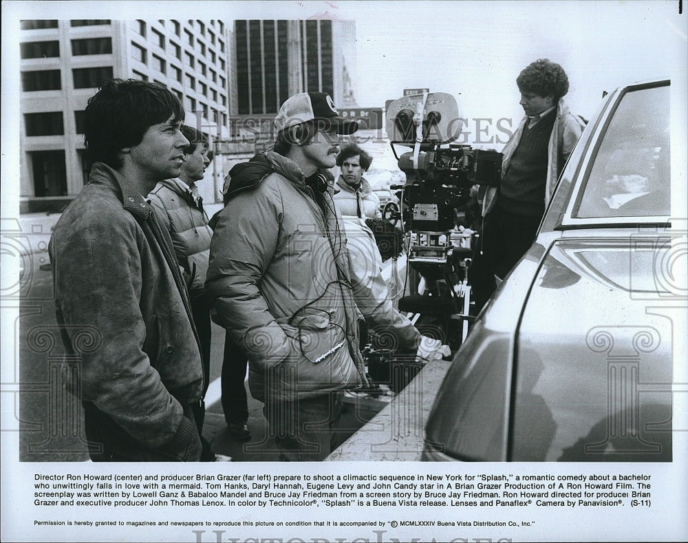 1984 Press Photo Ron Howard Directs &amp; Brian Grazer Produces Film &quot;Splash&quot;- Historic Images