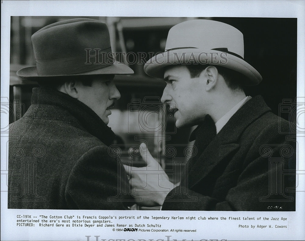 1984 Press Photo &quot;The Cotton Club&quot; James Remar, Richard Gere- Historic Images