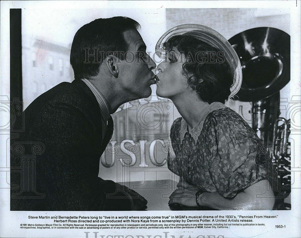 1981 Press Photo &quot;Pennies From Heaven&quot; Steve Martin &amp; Bernadette Peters- Historic Images