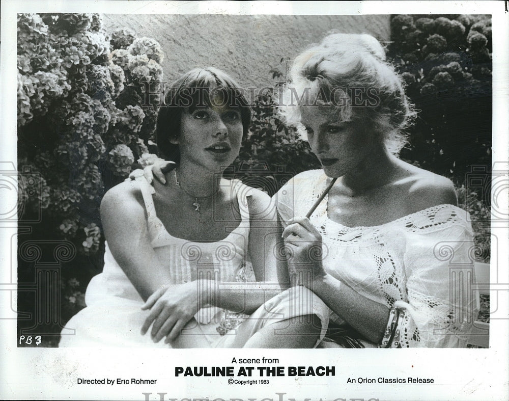 1983 Press Photo Amanda Langlet Actress Arielle Dombasle Pauline At The Beach- Historic Images