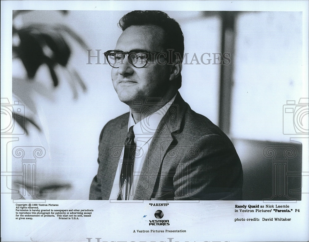 1988 Press Photo Randy Quaid as Nick in &quot;Parents&quot;- Historic Images