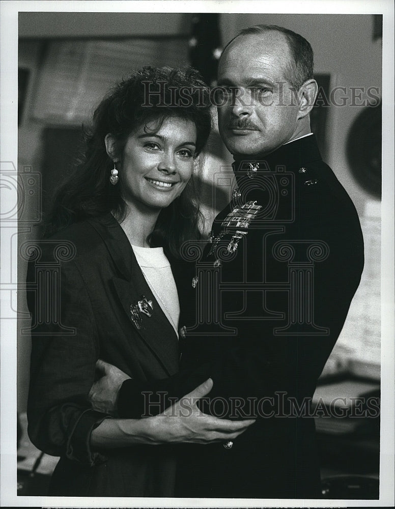 1989 Press Photo Shanna Reed and Gerald McRanney in &quot;Major Dad&quot;.- Historic Images