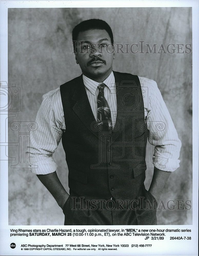 1989 Press Photo Ving Rhames Actor Television Series Men- Historic Images