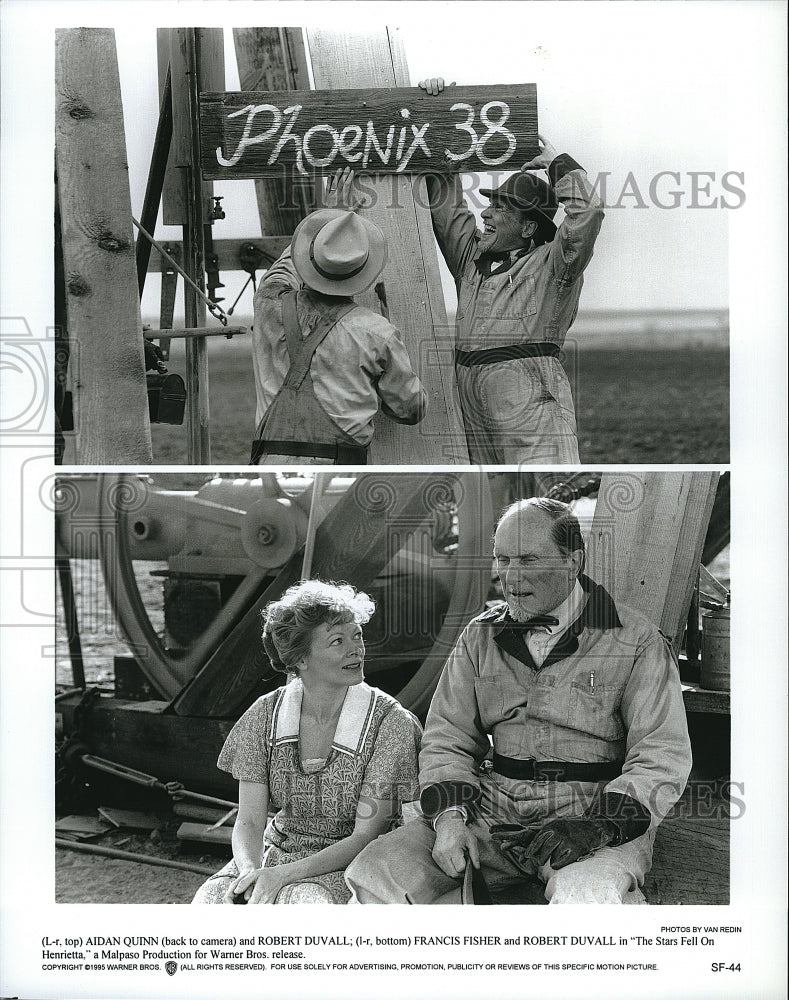 1995 Press Photo Quinn Fisher &amp; Duvall Star In &quot;The Stars Fell On Henrietta&quot; - Historic Images