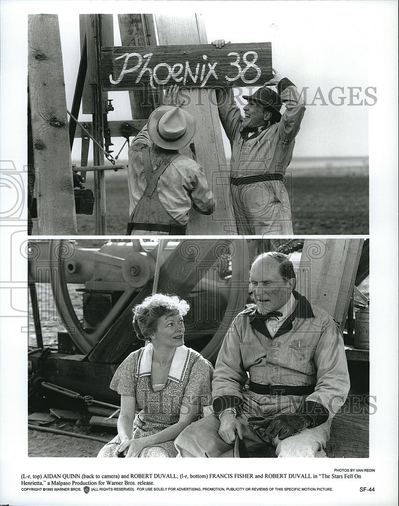 1995 Press Photo Quinn Fisher & Duvall Star In "The Stars Fell On Henrietta" - Historic Images