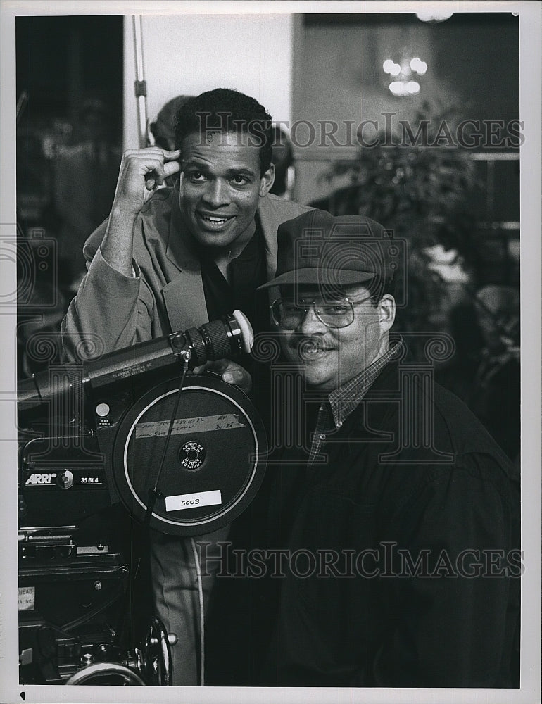 1988 Press Photo &quot;Sonny Spoon&quot; Roy Campanella Jr &amp; Mario Van Peebles- Historic Images