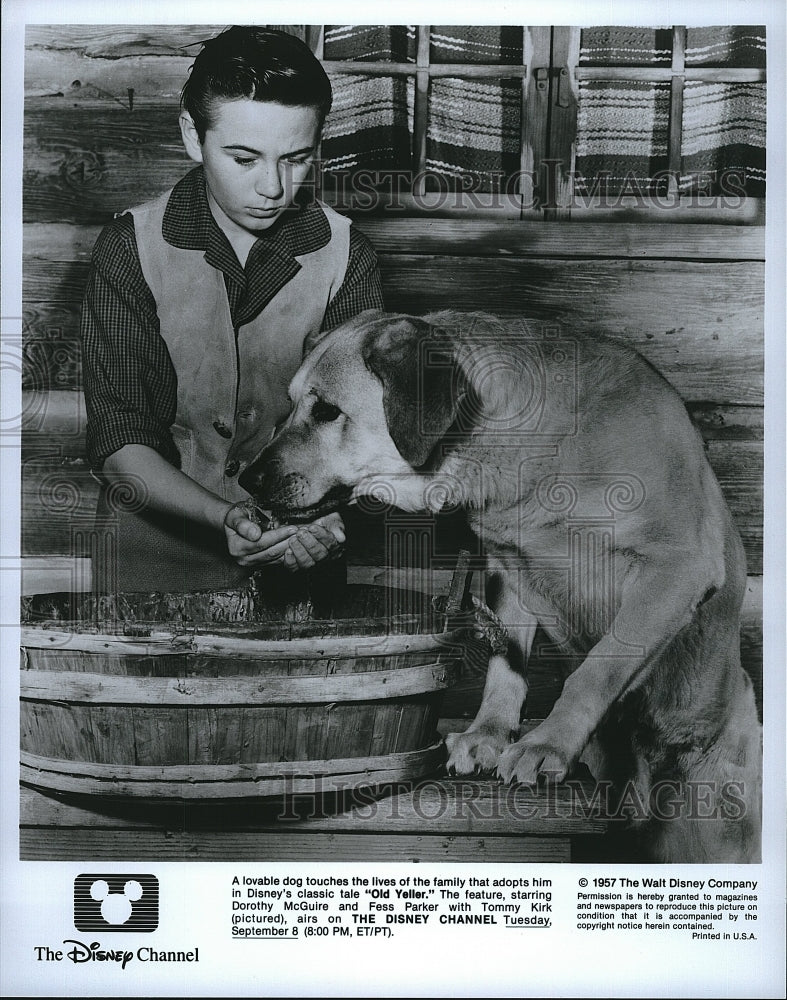 1957 Press Photo Actor Tommy Kirk In &quot;Old Yeller&quot;- Historic Images