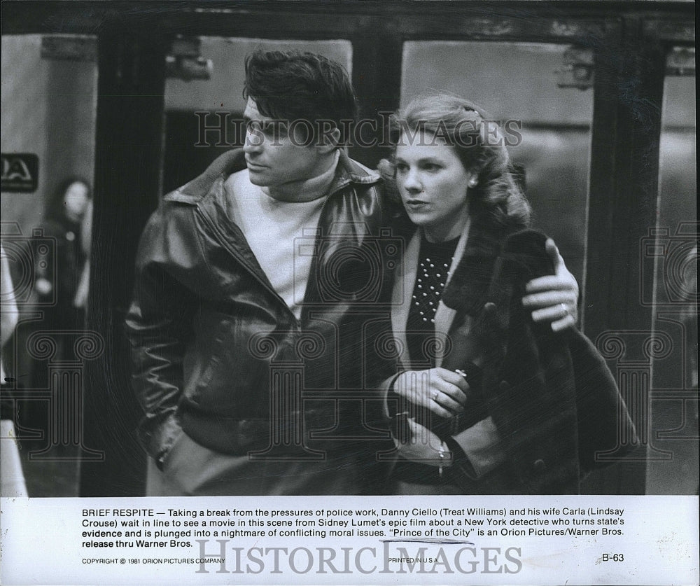 1981 Press Photo Treat Williams and Lindsay Crouse in &quot;Prince of the City&quot;- Historic Images