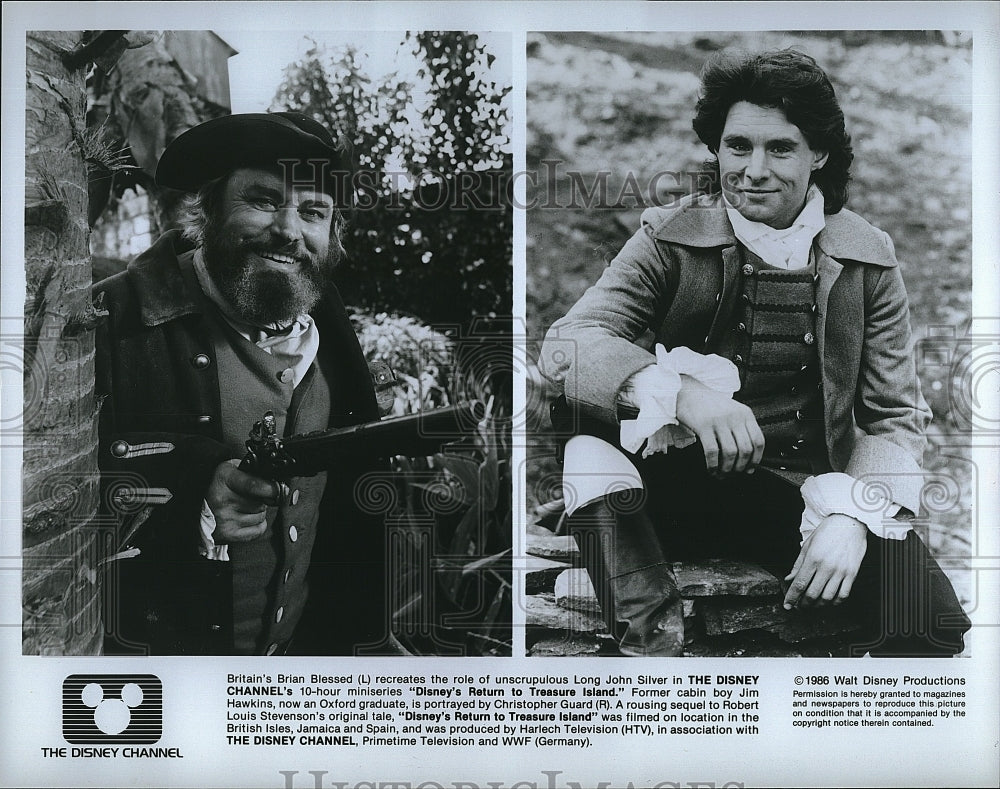 1986 Press Photo Actor Christopher Guard in &quot;Disney&#39;s Return to Treasure Island&quot;- Historic Images