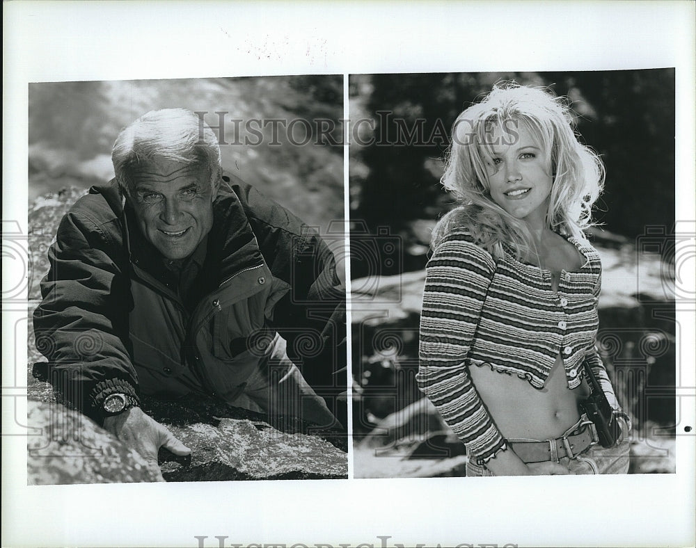 Press Photo High Sierra Search and Rescue Robert Conrad Brittney Powell - Historic Images
