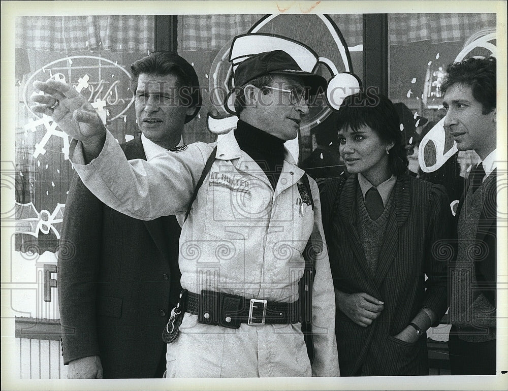 1983 Press Photo James B. Sikking, Adam Gregory, Natasha Shneider, Allan Kohlman- Historic Images