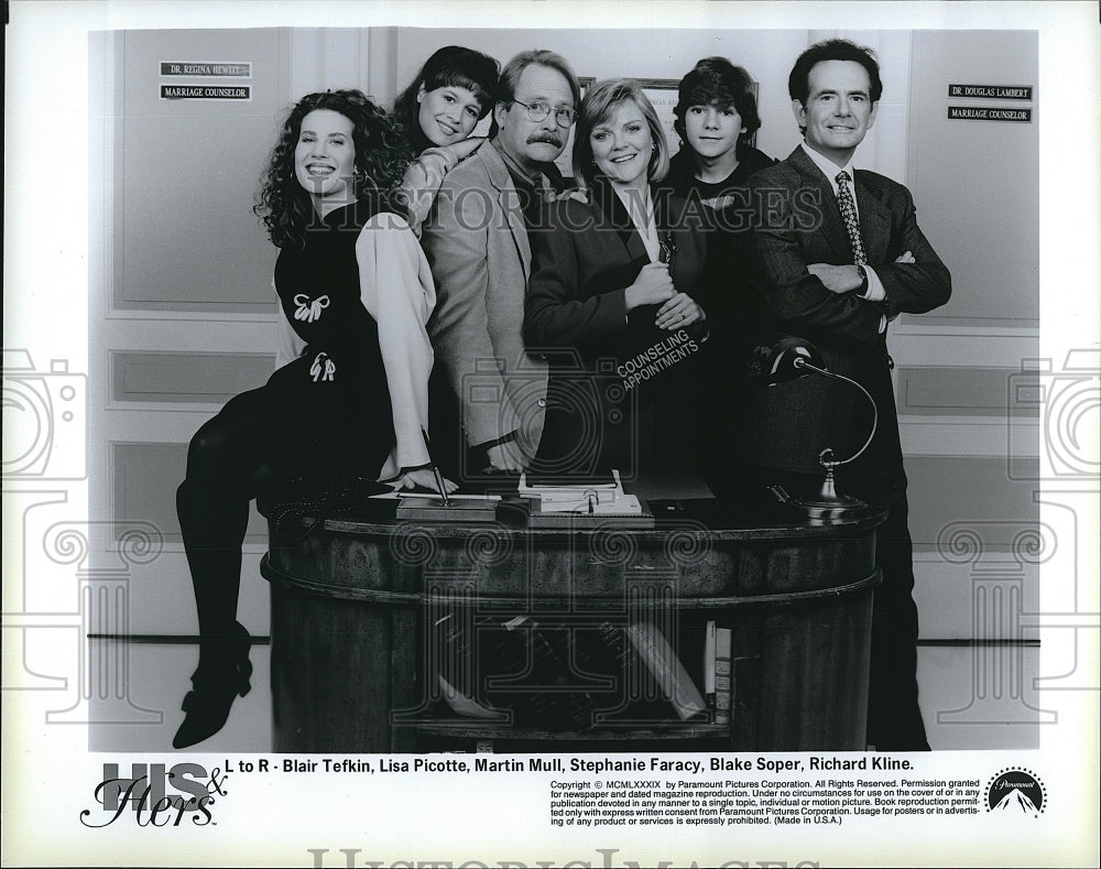 1989 Press Photo Blair Tefkin, Lisa Picotte, Martin Mull, Stephanie Faracy,- Historic Images