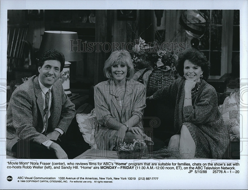 1988 Press Photo &quot;Home&quot; Rob Weller &amp; Sandy Hill, Nora Fraser- Historic Images