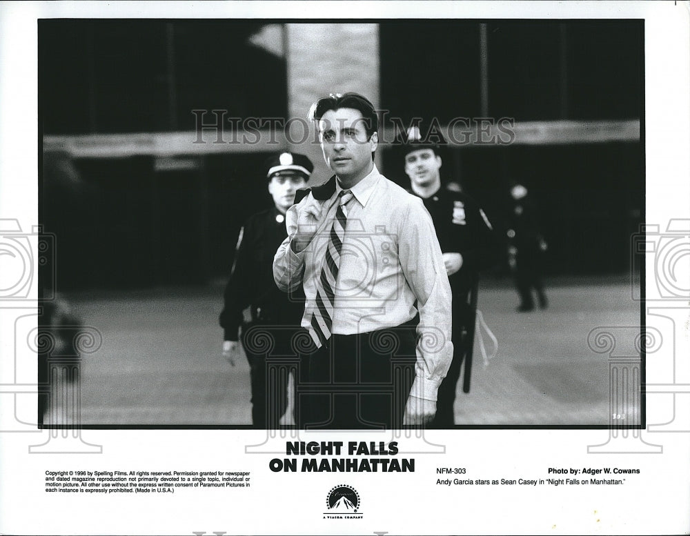 1998 Press Photo &quot;Night Falls on Manhattan&quot; Andy Garcia stars - Historic Images