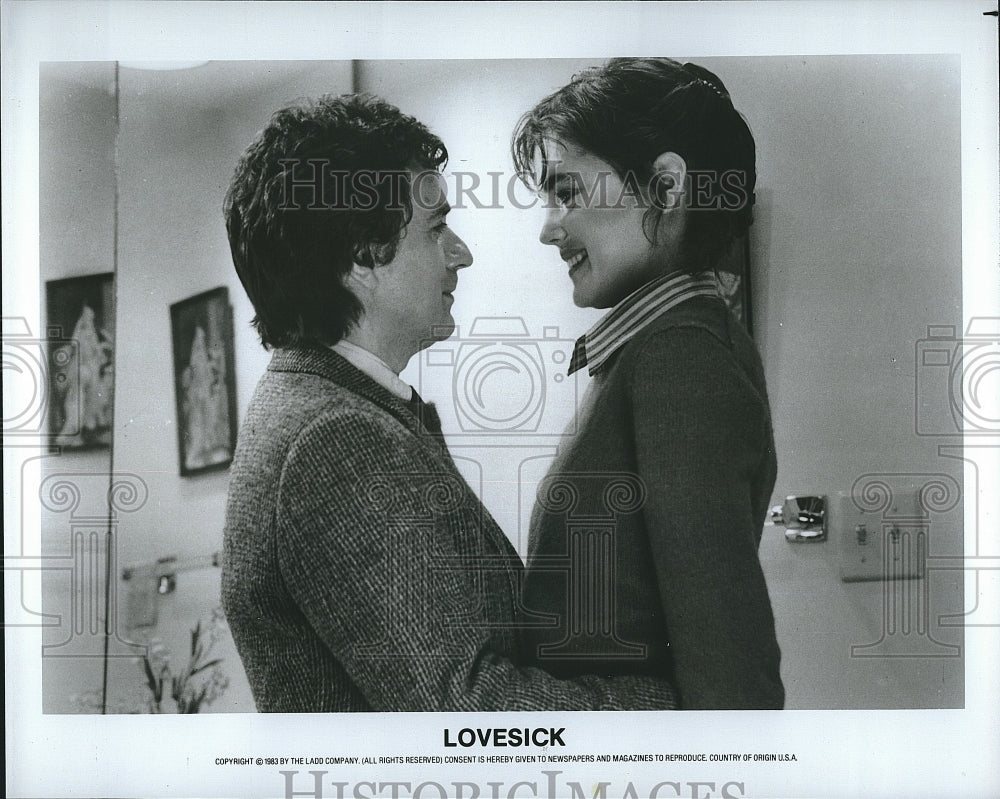 1983 Press Photo &quot;Lovesick&quot; Dudley Moore, Elizabeth McGovern- Historic Images