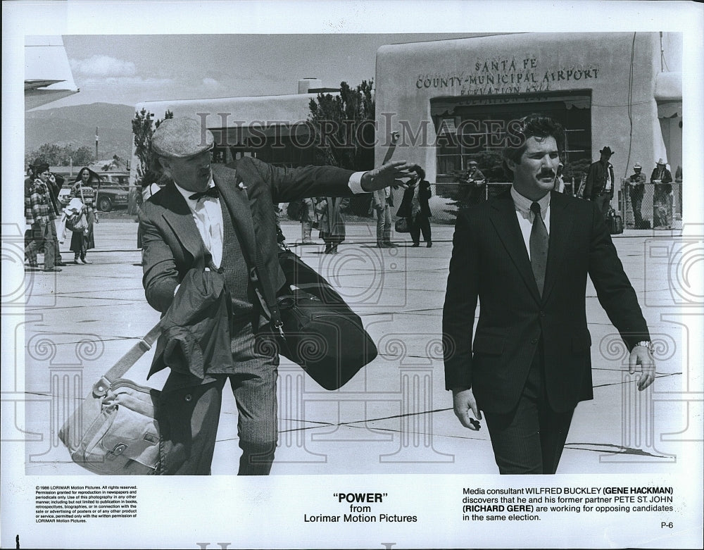 1988 Press Photo &quot;Power&quot; starring Gene Hackman, Richard Gere- Historic Images