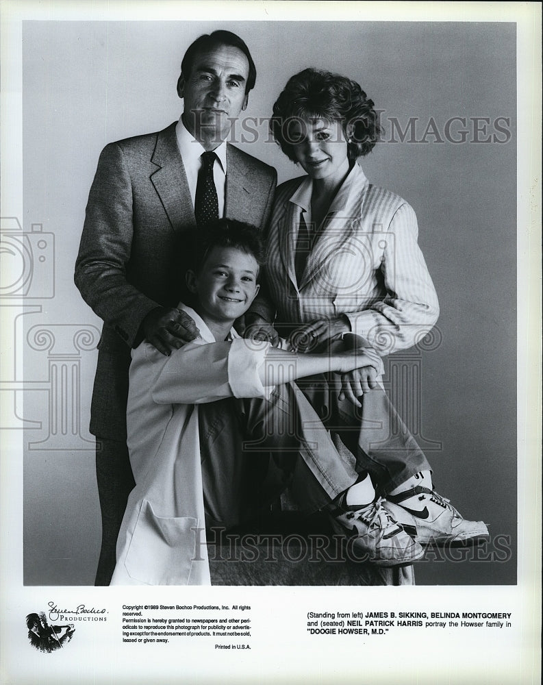 1989 Press Photo James Sikking, Neil Patrick Harris in &quot;Doogie Howser, M.D.&quot;- Historic Images