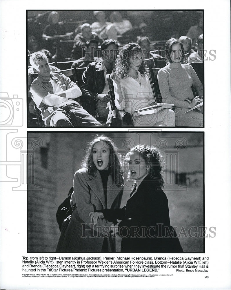 1986 Press Photo Actor Joshua Jackson &amp; Michael Rosenbaum in &quot;Urban League&quot;- Historic Images